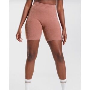 Gymshark X Whitney Simmons Eyelash Knit‎ Short Size Large Mauve Fuzzy